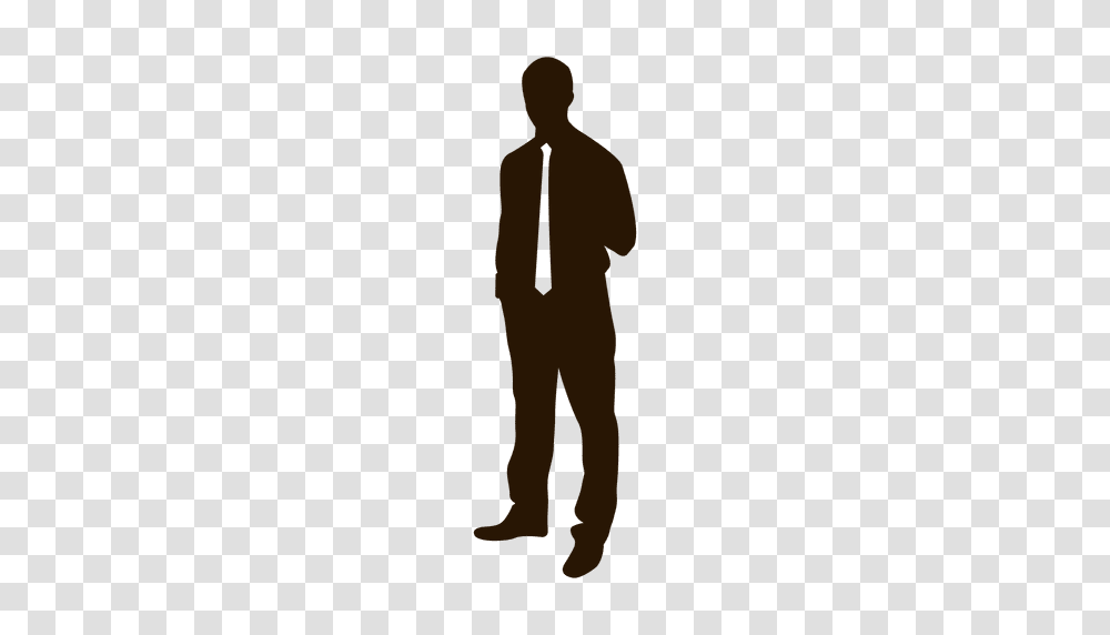 Businessman Hand On Back, Standing, Person, Pedestrian, Silhouette Transparent Png