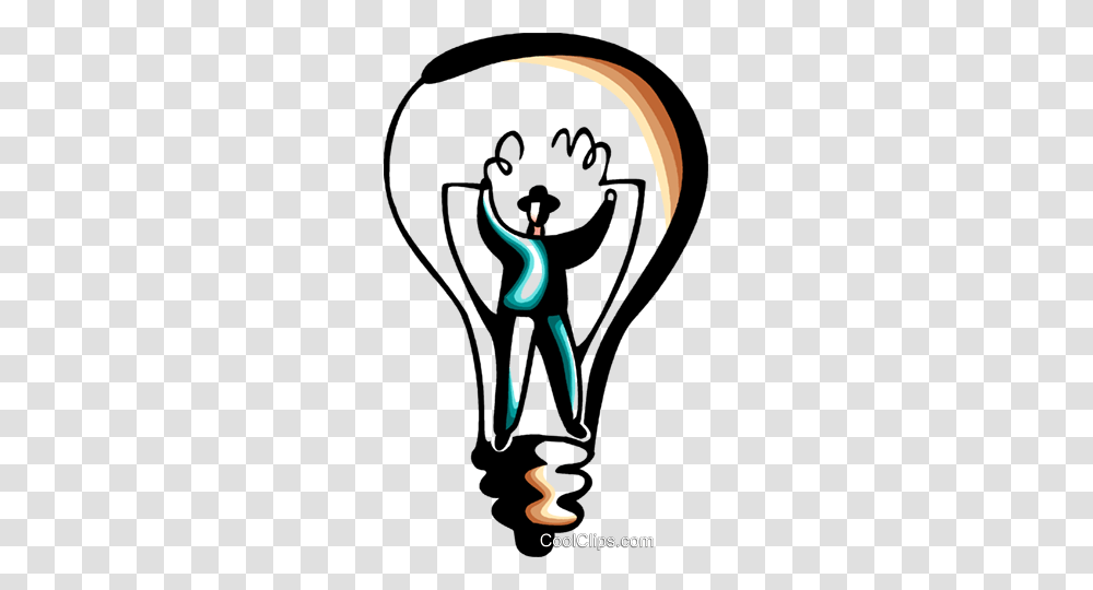Businessman In Idea Light Bulb Royalty Free Vector Clip Art, Poster, Advertisement, Trophy, Cobra Transparent Png