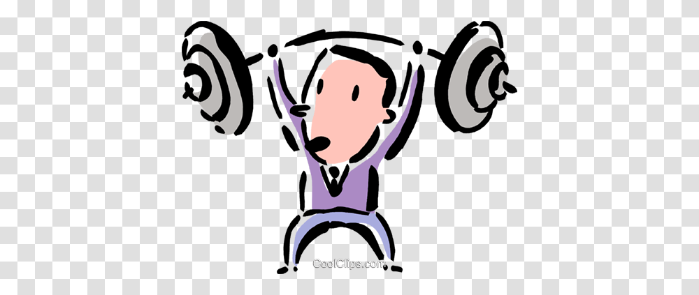 Businessman Lifting Weights Royalty Free Vector Clip Art, Electronics, Video Gaming, Stencil Transparent Png