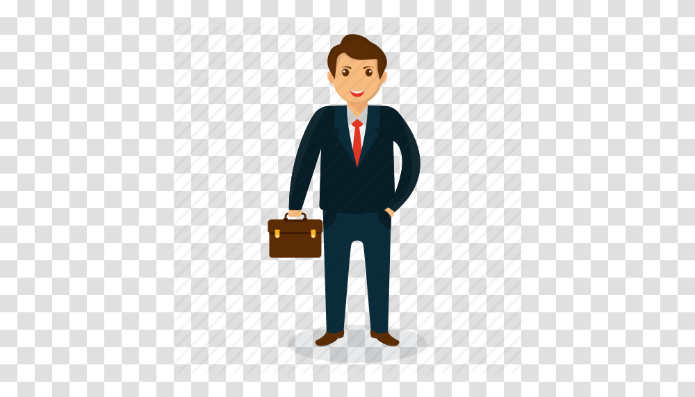 Businessman Mascot Businessman With Briefcase Cartoon Character, Bag, Person, Human, Handbag Transparent Png