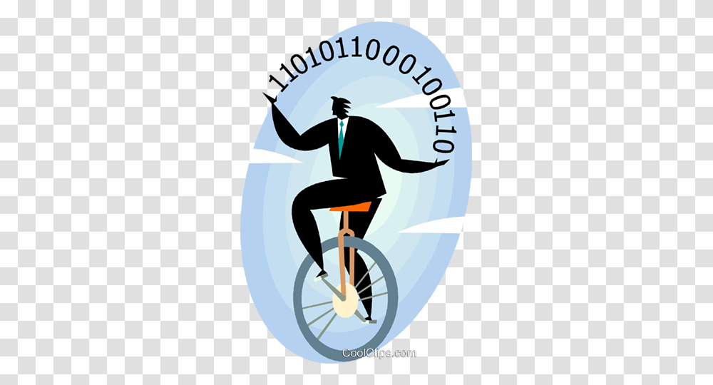 Businessman On A Unicycle Juggling Number Royalty Free Vector Clip, Person, Silhouette, Outdoors Transparent Png