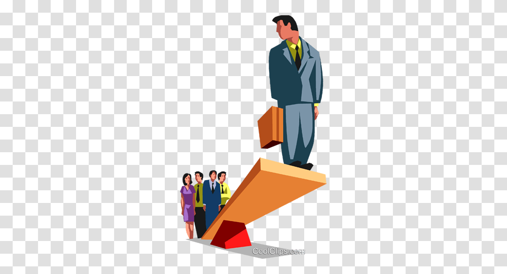 Businessman On Teeter Totter Royalty Free Vector Clip Art, Person, People, Photography Transparent Png