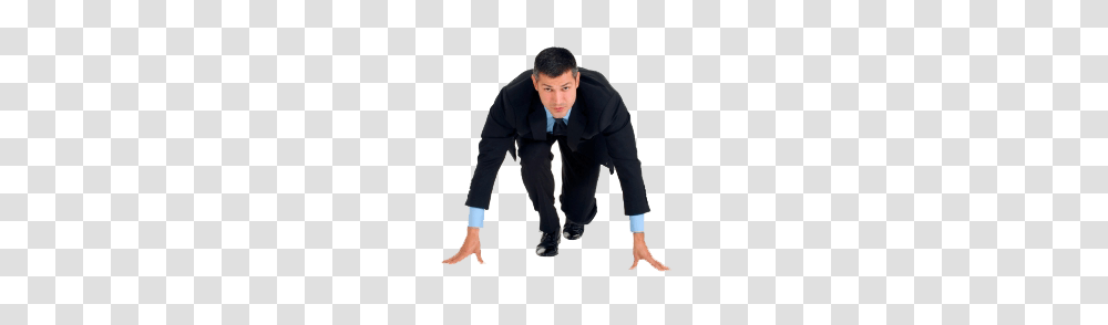 Businessman, Person, Kneeling, Sleeve Transparent Png