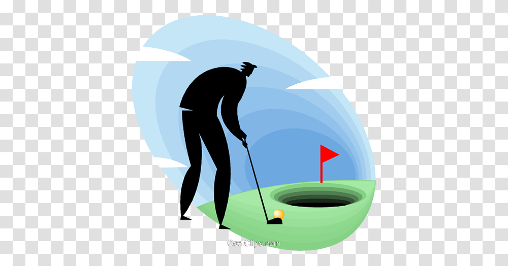 Businessman Playing Golf Royalty Free Vector Clip Art Illustration, Person, Human, Sport, Sports Transparent Png