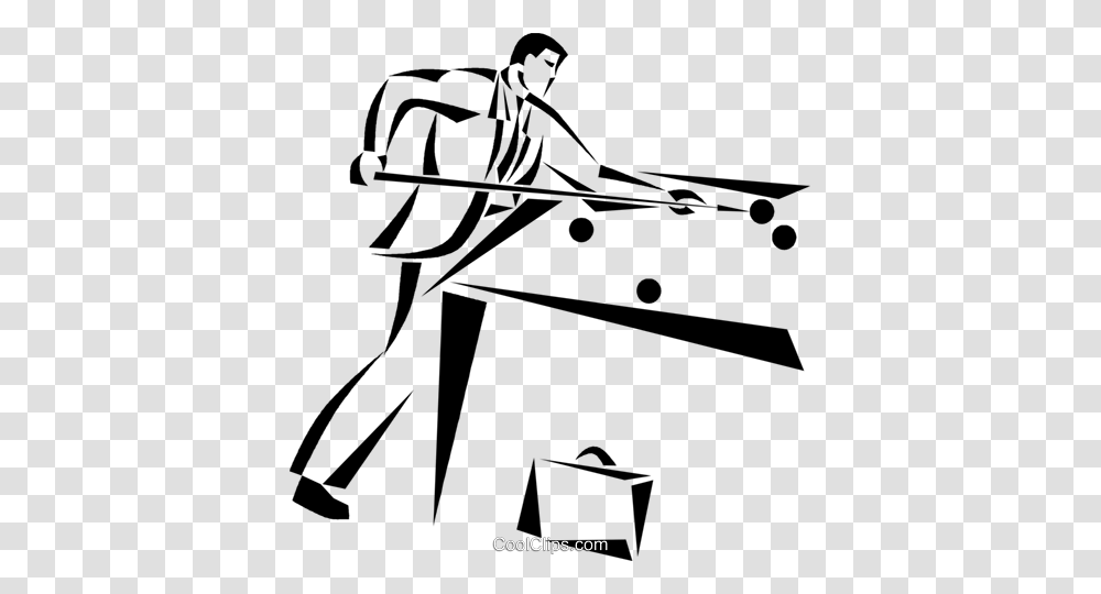 Businessman Playing Pool Royalty Free Vector Clip Art Illustration, Utility Pole, Bow, Silhouette, Stencil Transparent Png
