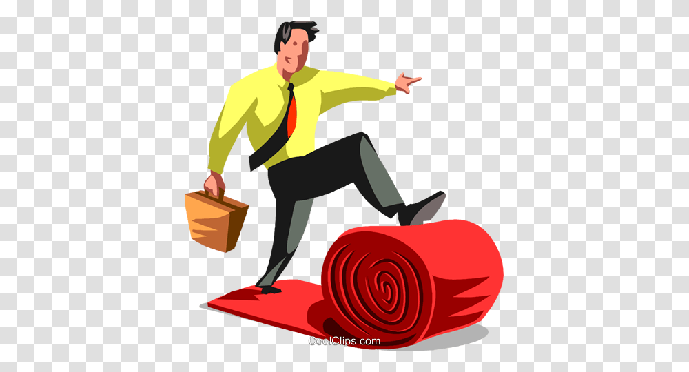Businessman Rolling Out The Red Carpet Royalty Free Vector Clip, Person, Plant, Flower, Petal Transparent Png