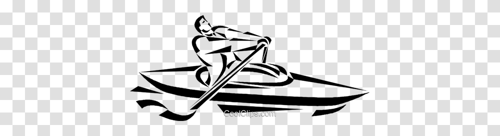 Businessman Rowing A Boat Royalty Free Vector Clip Art, Utility Pole, Drawing Transparent Png