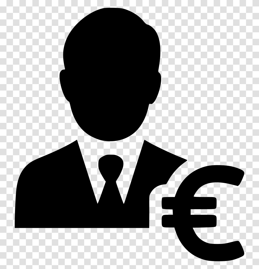 Businessman Silhouette Accountant Icon, Stencil, Person, Human Transparent Png