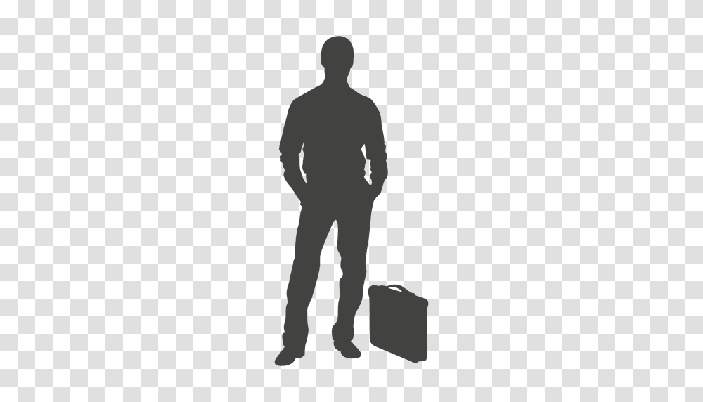 Businessman Standing, Person, Human, Bag, Briefcase Transparent Png