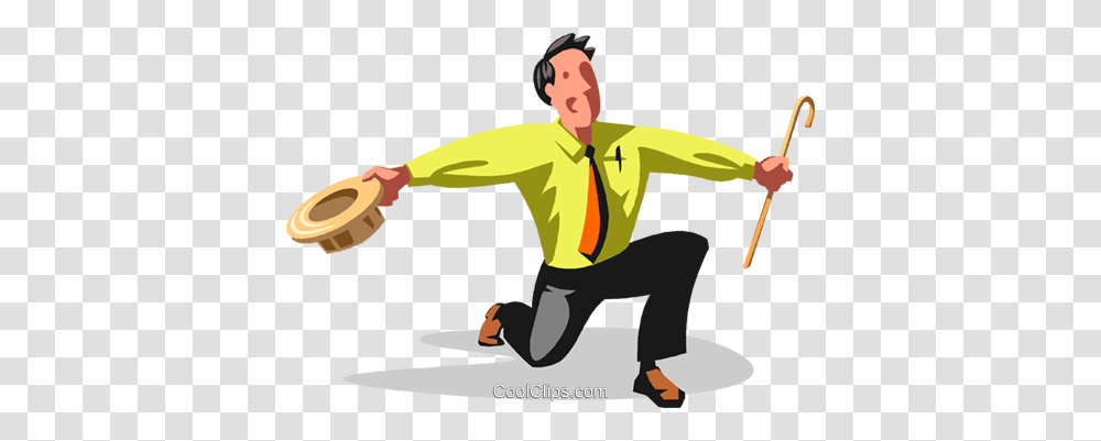 Businessman Taking A Bow Royalty Free Vector Clip Art Illustration, Person, Duel, Kicking, Sphere Transparent Png