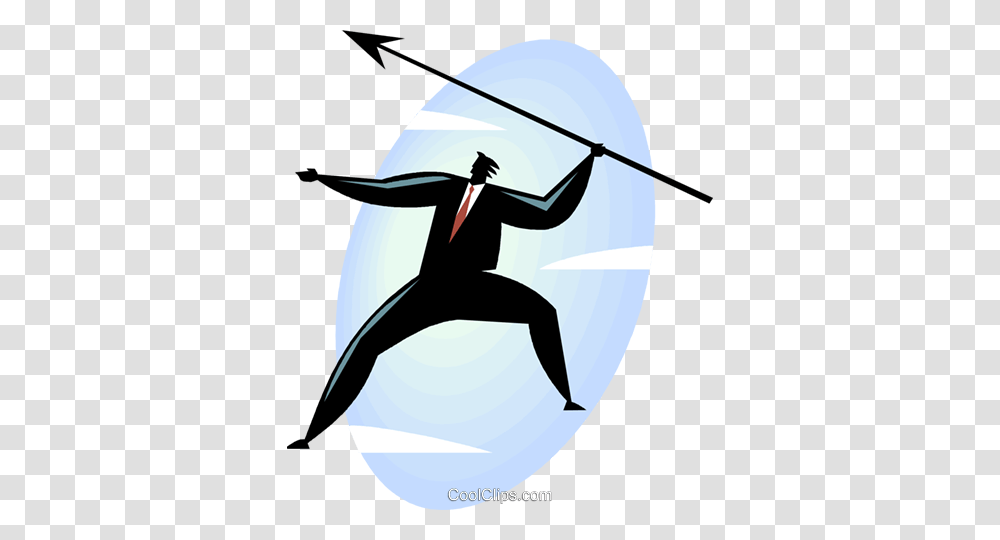 Businessman Throwing A Spear Royalty Free Vector Clip Art, Ninja, Silhouette, Duel, Person Transparent Png