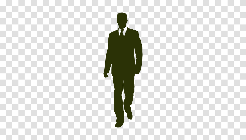 Businessman Walking Silhouette, Standing, Person, Suit Transparent Png