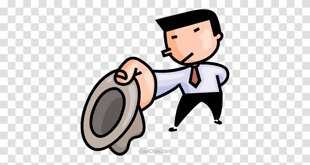 Businessman With A Hat Royalty Free Vector Clip Art Illustration, Performer, Magician Transparent Png