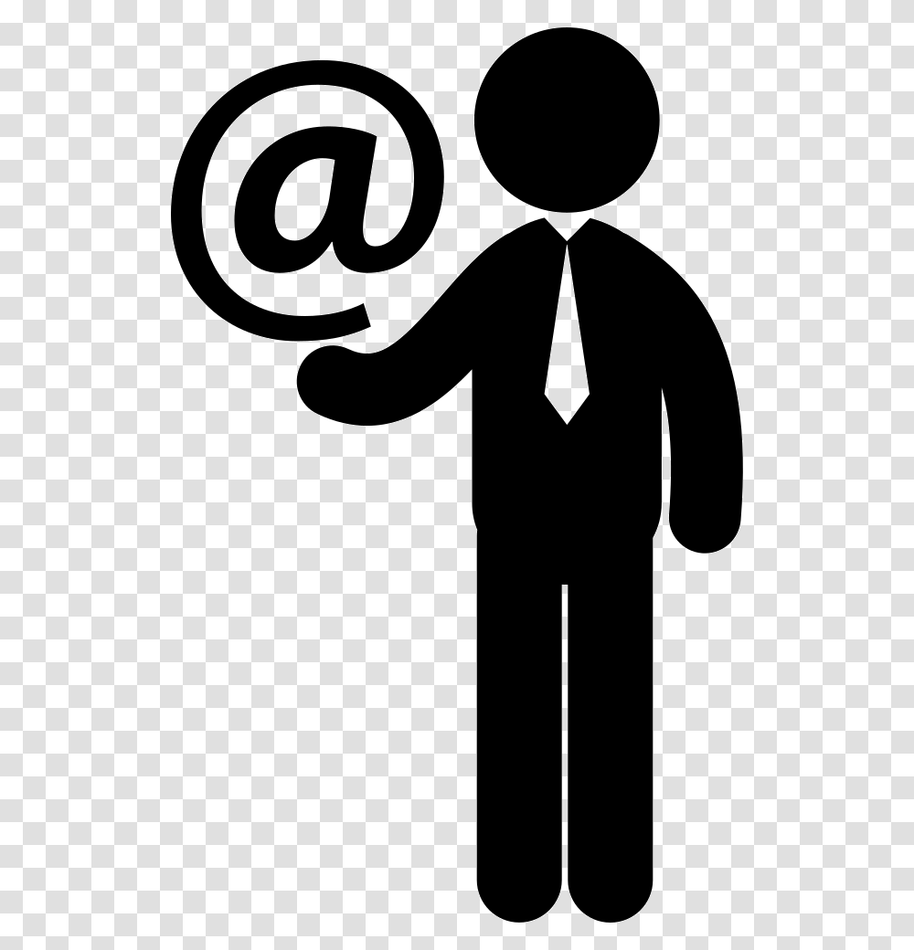 Businessman With Email Symbol Architect Icon, Person, Human, Hand Transparent Png
