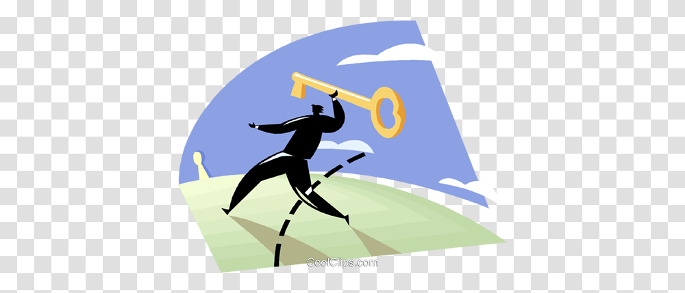 Businessman With Key And Keyhole Royalty Free Vector Clip Art, Person, Sport, People, Team Sport Transparent Png