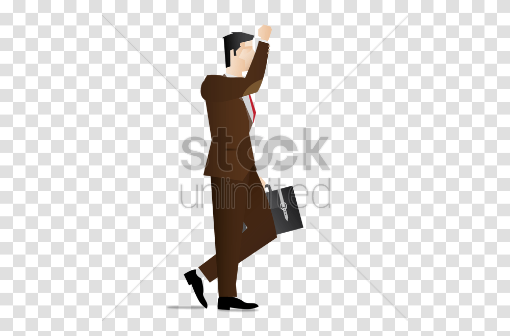 Businessman With Raised Hand Vector Image, Duel, Bow, Weapon, Weaponry Transparent Png