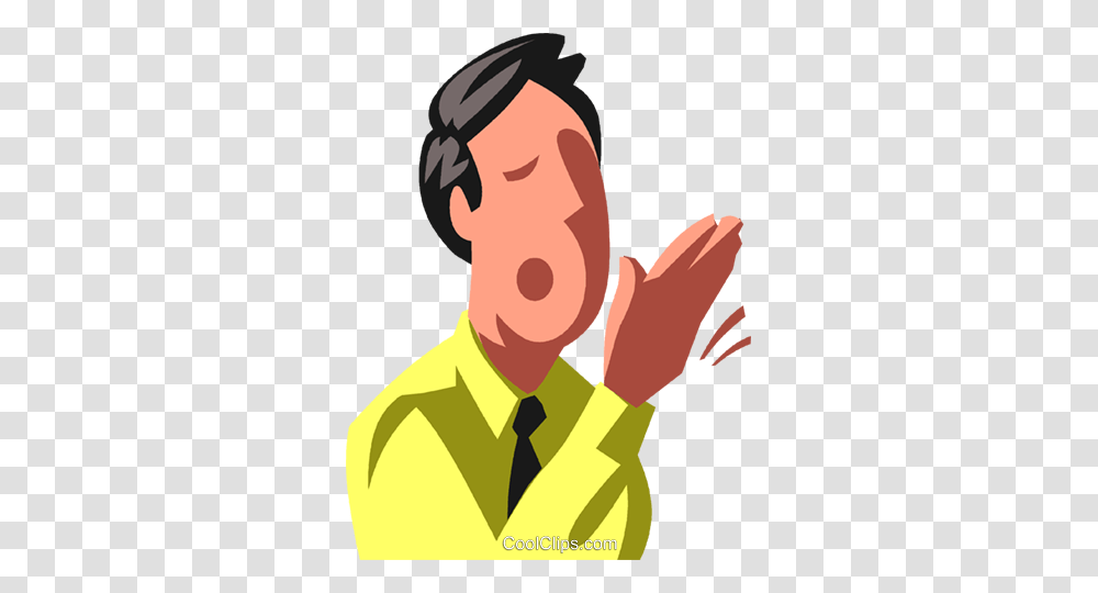 Businessman Yawning Royalty Free Vector Clip Art Illustration, Ear, Tie, Accessories, Accessory Transparent Png