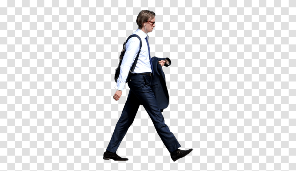 Businessmanwithearbudsbyfacemeplspng 516516 People Walking Office, Clothing, Suit, Overcoat, Person Transparent Png
