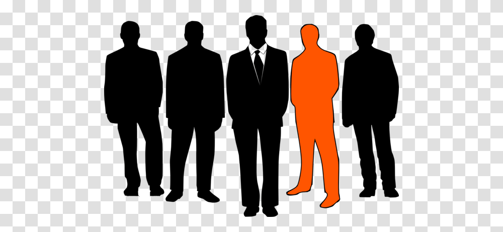 Businesspeople Clip Art, Standing, Sleeve, Silhouette Transparent Png