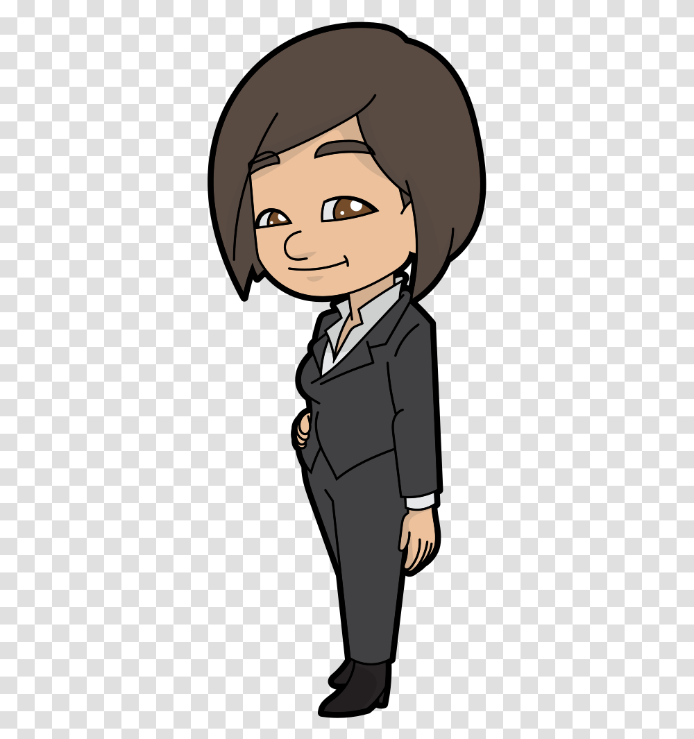 Businesswoman Cartoon, Suit, Overcoat, Person Transparent Png