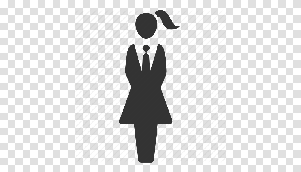 Businesswoman Female Girl Lady Waitress Woman Working Women Icon, Silhouette, Cross, Tie Transparent Png