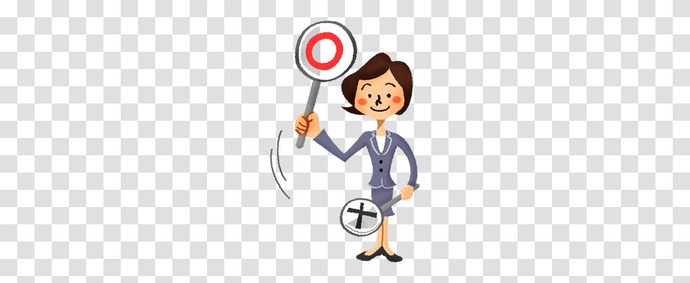 Businesswoman Holding Signboard Of Correct Mark Free Clipart, Person Transparent Png