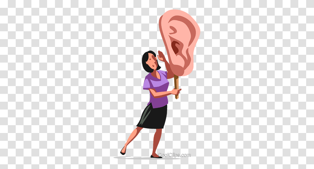Businesswoman Listening Royalty Free Vector Clip Art Illustration, Person, Female, Girl Transparent Png