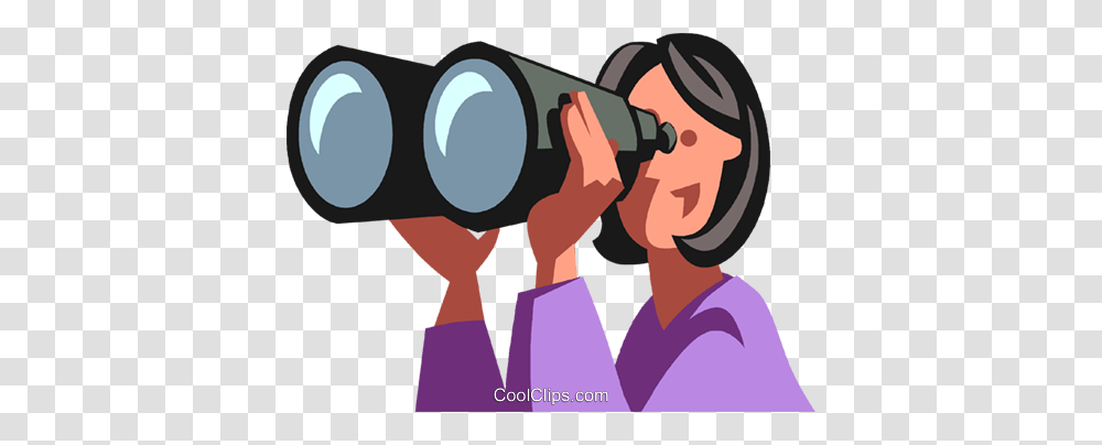Businesswoman Looking Through Binoculars Royalty Free Vector Clip, Poster, Advertisement, Photography Transparent Png