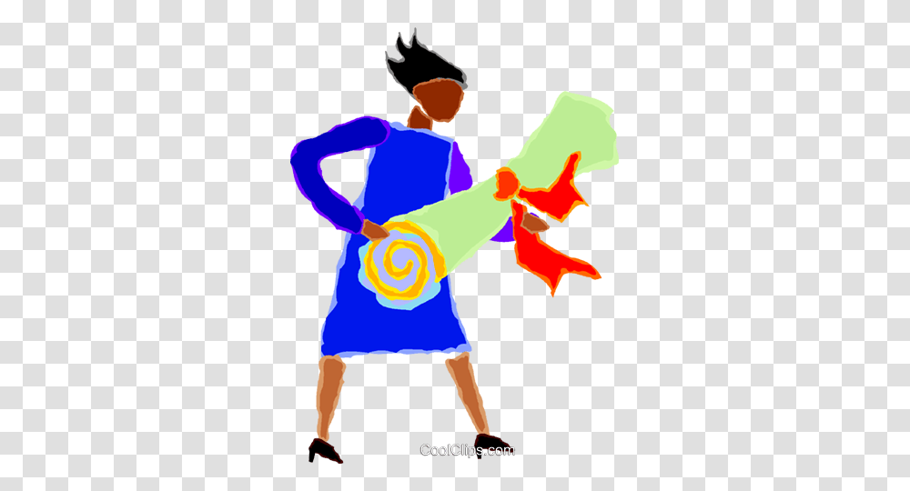 Businesswoman With A Certificate Royalty Free Vector Clip Art, Person, Sleeve Transparent Png