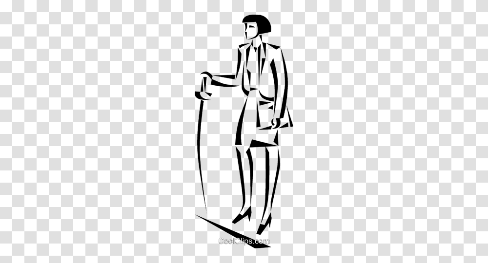 Businesswoman With A Fencing Sword Royalty Free Vector Clip Art, Utility Pole, Drawing, Architecture, Building Transparent Png