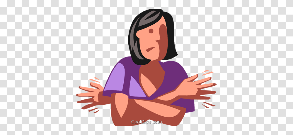 Businesswoman With Her Hands Tangled Royalty Free Vector Clip Art, Female, Worship, Girl, Teacher Transparent Png