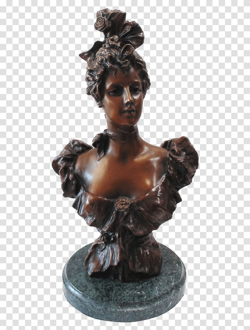 Bust, Head, Figurine, Bronze, Person Transparent Png