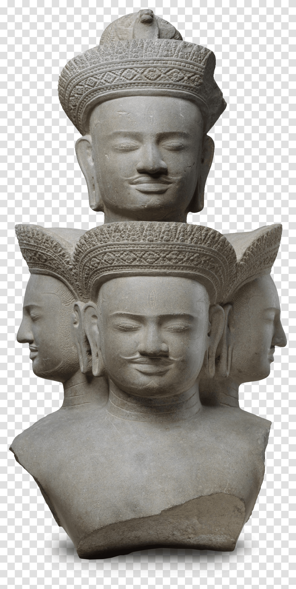 Bust Of Five Headed Shiva 950 Ce Khmer Art Shiva Khmer Art, Worship, Figurine, Sculpture, Person Transparent Png