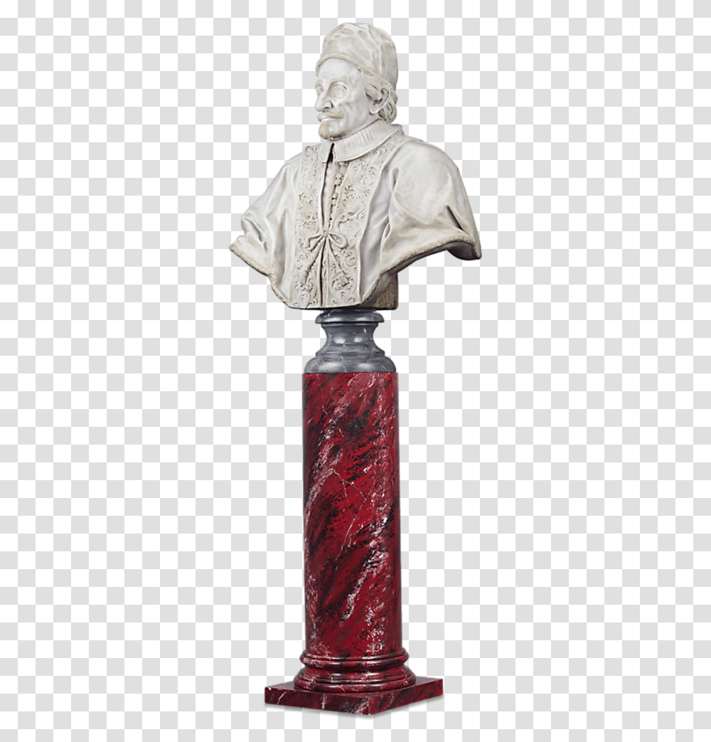 Bust Of Pope Innocent Xi Odescalchi By Domenico Guidi Bronze Sculpture, Person, Bonnet, Hat Transparent Png