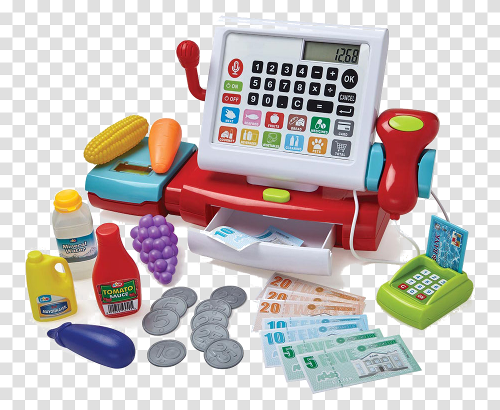 Busy Me Electronic Cash Register, Cushion, Toy, Furniture Transparent Png