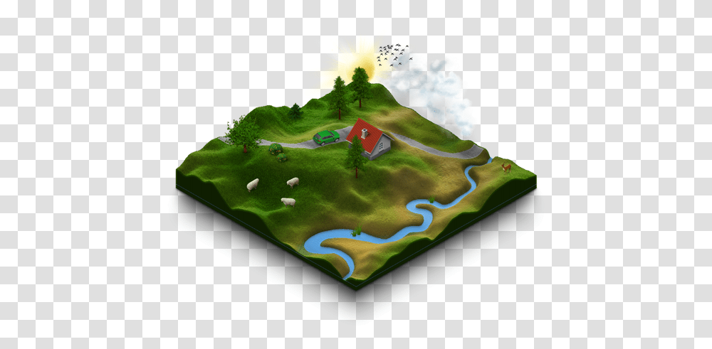 But You Can Also Easily Load Your Own Icons Into The 3d Terrain Map Icon, Land, Outdoors, Nature, Sea Transparent Png