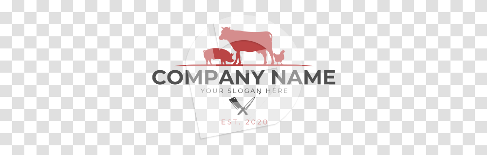 Butchery Cow Pig Chicken Logo Dairy Cow, Text, Hand, Label, Symbol Transparent Png