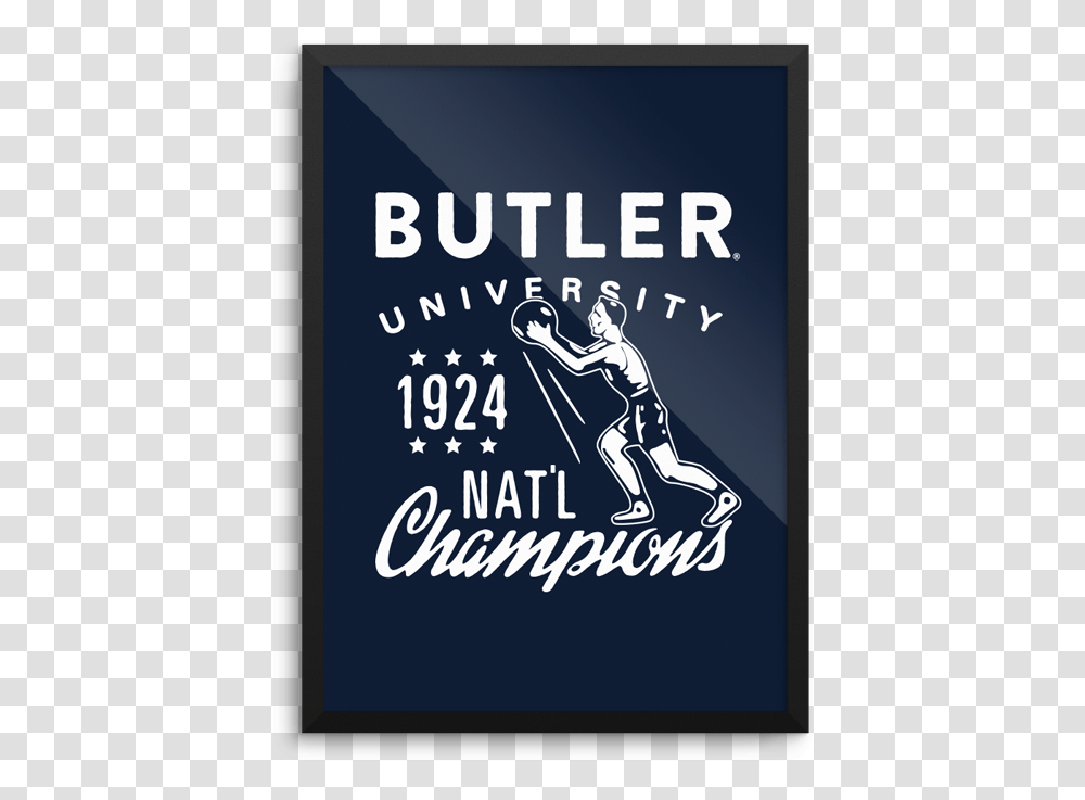 Butler 1924 Champs PosterData Large Image Cdn Poster, Advertisement, Person, People, Sport Transparent Png