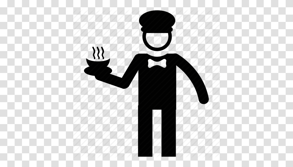 Butler Food Server Restaurant Staff Wait Staff Waiter Icon, Silhouette, Piano, Leisure Activities, Bus Stop Transparent Png