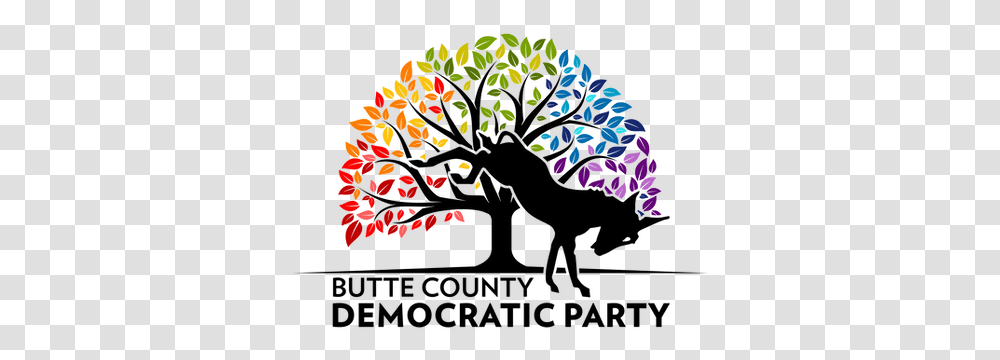 Butte County Democratic Party Abstract Tree Logo Design, Graphics, Modern Art, Plant, Floral Design Transparent Png