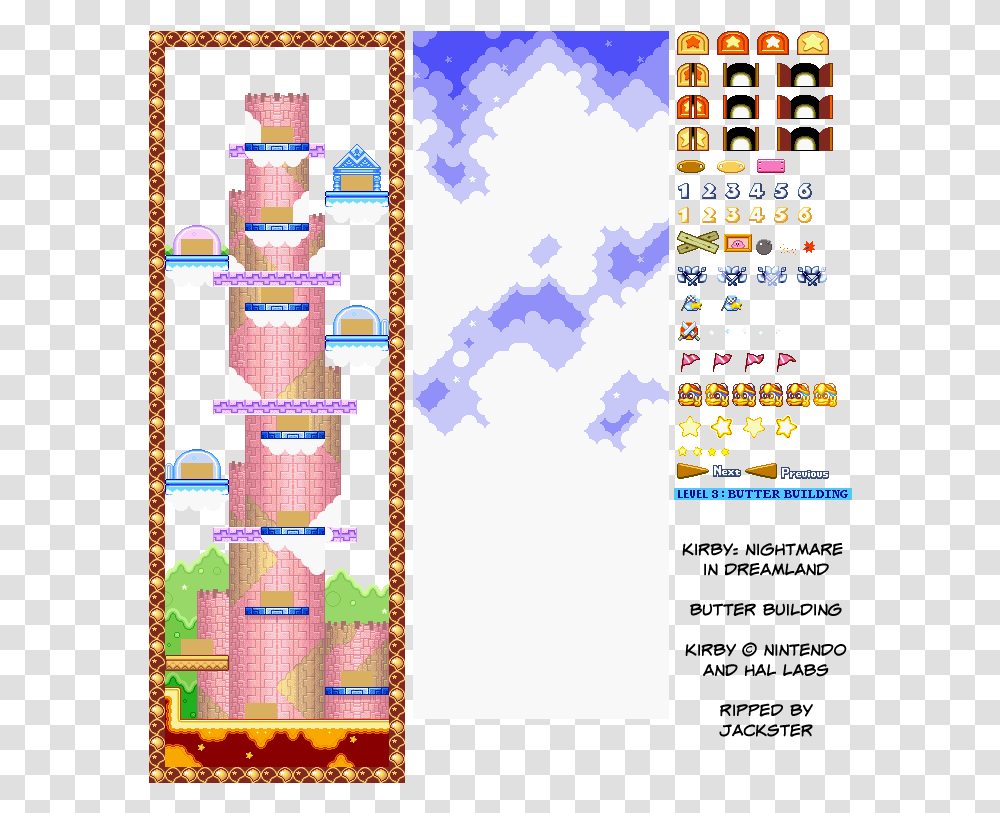 Butter Building Kirby Nightmare In Dreamland Map, Super Mario, Rug Transparent Png