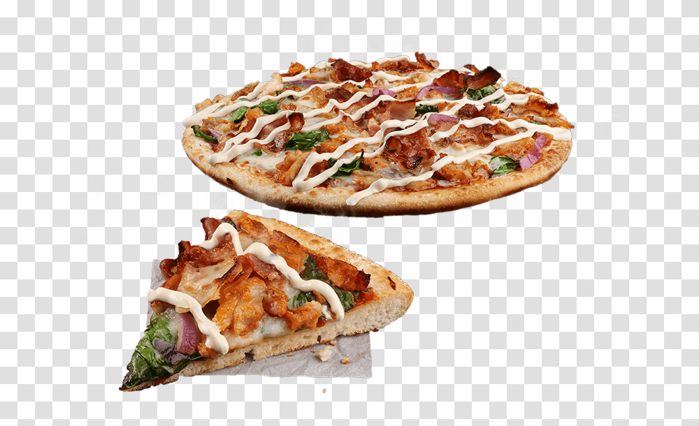 Butter Chicken Pizza Dominos Garlic Chicken And Bacon Ranch Dominos, Food, Meal, Dish, Lunch Transparent Png