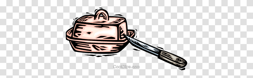 Butter Dish And Knife Royalty Free Vector Clip Art Illustration, Vehicle, Transportation, Leisure Activities, Game Transparent Png