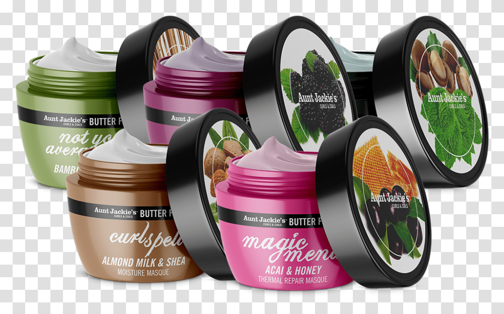 Butter Fusions Collection - Aunt Jackies Curls And Coils Aunt Jackies Hair Mask, Label, Text, Cosmetics, Tin Transparent Png