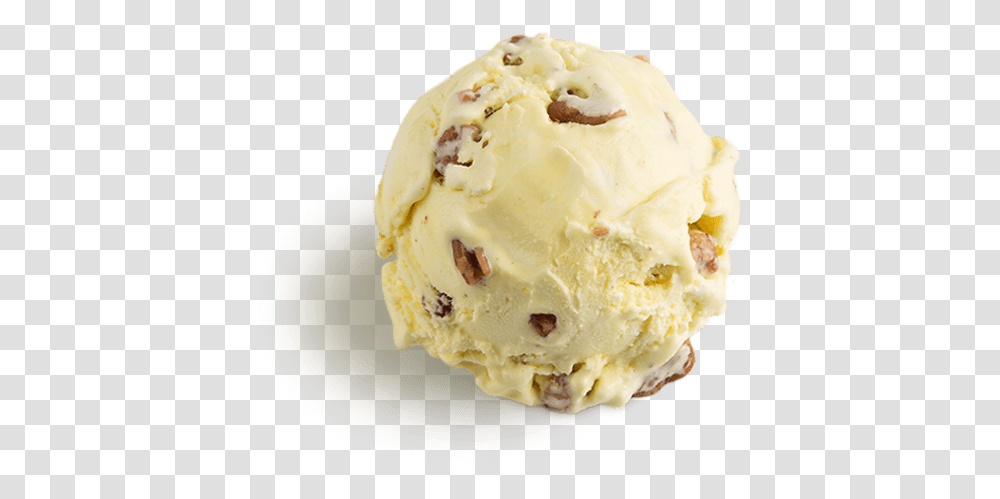 Butter Pecan Ice Cream Scooped Butterscotch Ice Cream Scoop, Dessert, Food, Plant, Potted Plant Transparent Png