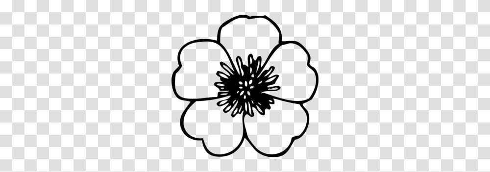 Buttercup Flower Outline Clip Art, Gray, World Of Warcraft Transparent Png