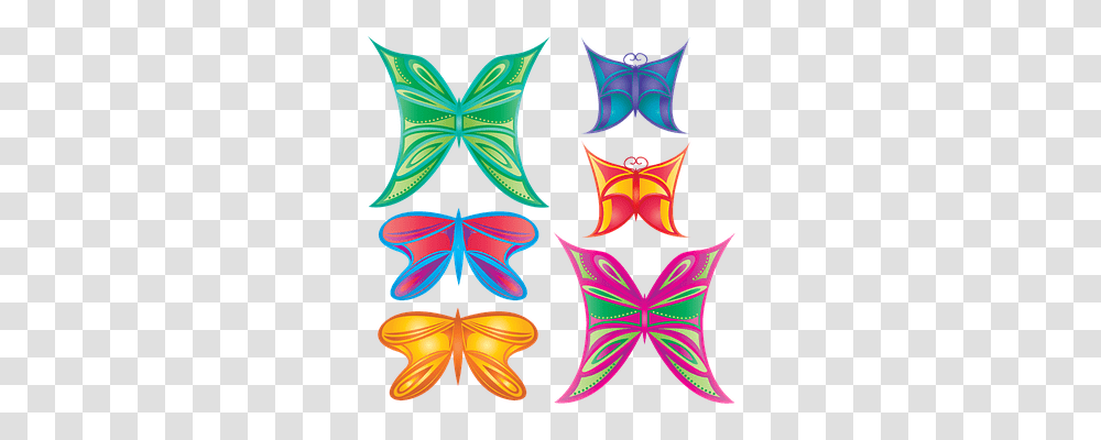 Butterflies Animals, Ornament, Pattern, Fractal Transparent Png