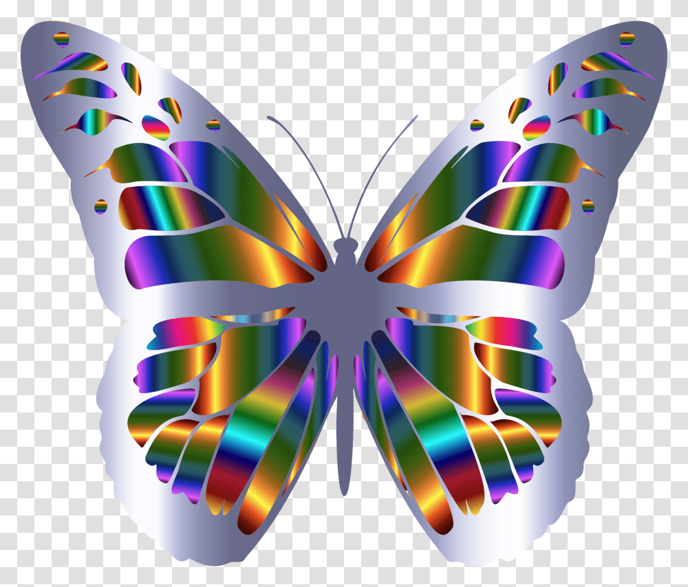 Butterflies Clipart Border Monarch Butterfly, Ornament, Pattern, Fractal Transparent Png
