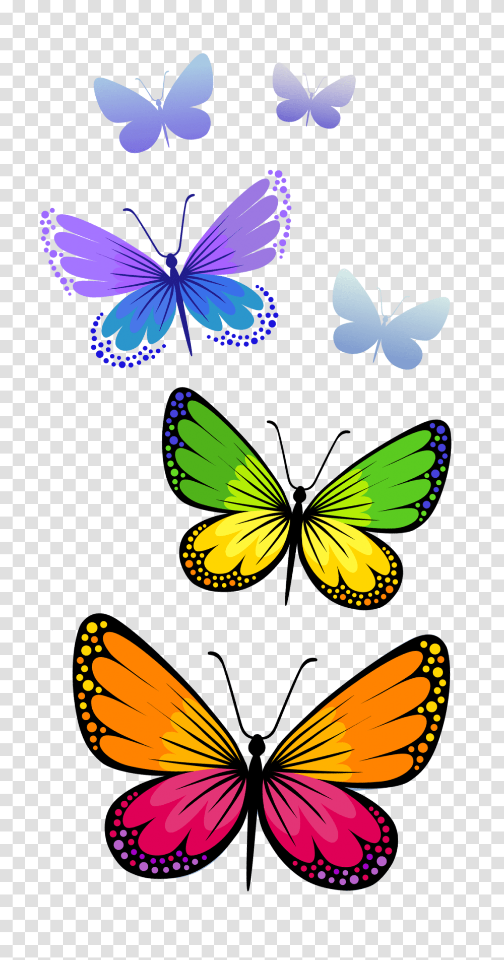 Butterflies Composition Clipart, Insect, Invertebrate, Animal Transparent Png