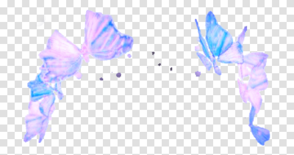 Butterflies Crown Tumblr Filter Aesthetic Snapchat Flower Crown, Paper, Sweets, Food, Confectionery Transparent Png